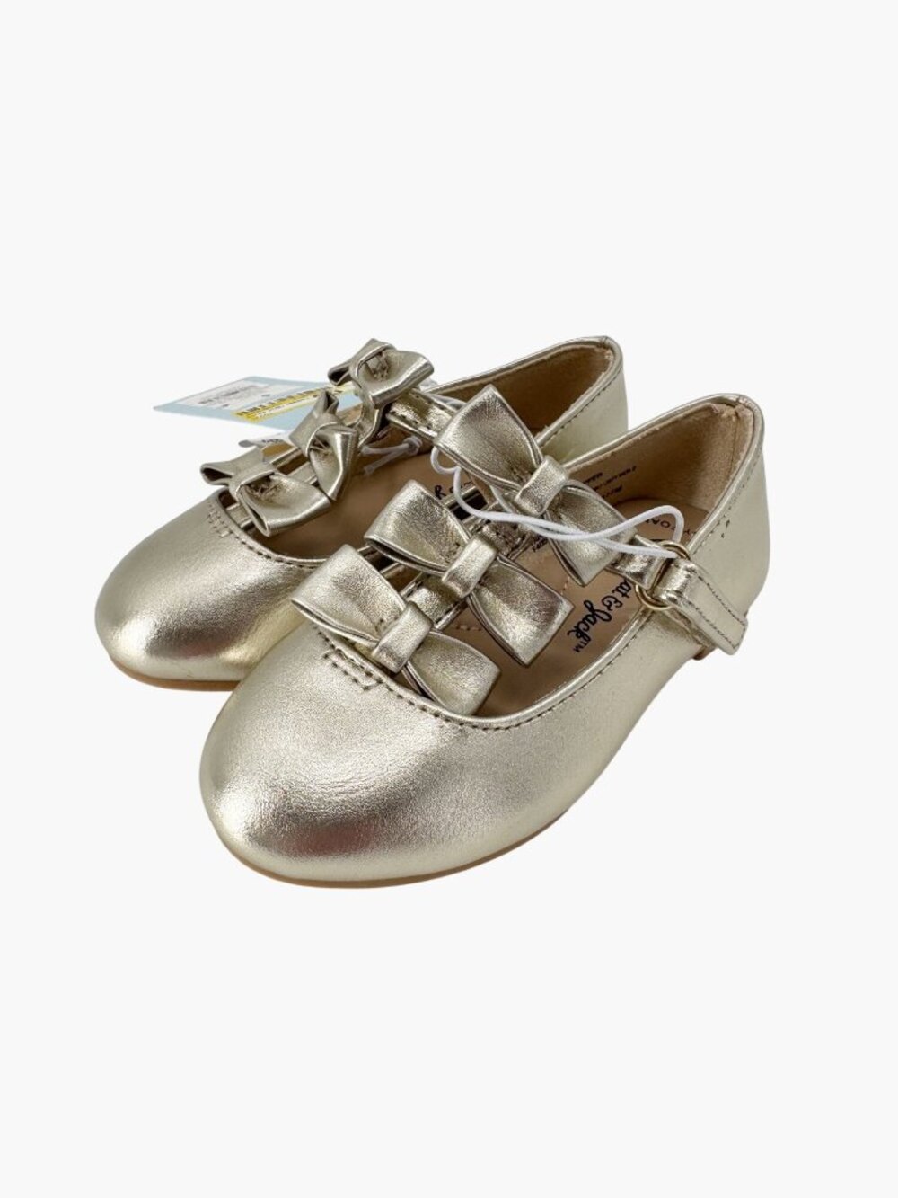 NEW Cat & Jack Toddler Girls' Eliana Mary Jane Flats - Gold
